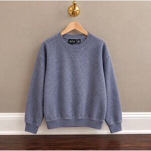 cg l cg XL Heather Blue Crewneck Sweatshirt V-Stitch Pullover Fleece